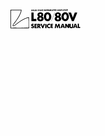 LUXMAN L-80 LUXMAN integrated amplifier service manual and schematics.